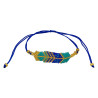 Bracelet Chevron en Perles Turquoise, Bleu et Doré