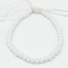 Bracelet Minimaliste en Perles Blanches avec Cordon Blanc Ajustable
