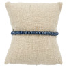 Bracelet en Perles Noires Irisées avec Cordon Ajustable