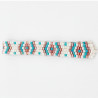 Bracelet en Perles Miyuki Blanc, Rose et Turquoise au Design Bohème