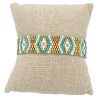 Bracelet en Perles Miyuki Blanc, Turquoise et Doré - Design Géométrique