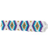 Bracelet en Perles Miyuki Blanc, Violet, Turquoise et Doré - Motifs Bohèmes