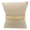 Bracelet en Perles Miyuki Doré et Blanc - Élégance Minimaliste