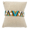 Bracelet Perles Miyuki - Chevron Doré, Turquoise et Blanc