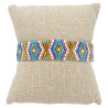 Bracelet Miyuki - Motif Diamant Doré, Turquoise, Blanc et Violet