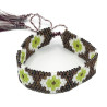 Bracelet Miyuki - Harmonie en Marron, Vert et Blanc