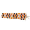 Bracelet Miyuki - Orange et Noir avec Reflets Dorés