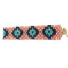 Bracelet Miyuki - Éclat d'Orange avec Détails Turquoise et Noir