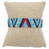 Bracelet Miyuki - Turquoise, Rouge et Noir