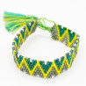 Bracelet Miyuki - Vert, Jaune et Gris Chevron