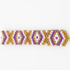 Bracelet Miyuki - Violet, Blanc et Doré Brillant