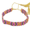 Bracelet Miyuki - Violet, Doré et Noir Élégant