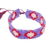 Bracelet Miyuki - Violet, Rouge et Rose Tendre