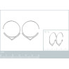 Boucles d'oreilles en argent 925 avec zircons étincelants