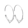 Boucles d'oreilles en argent 925 avec zircons étincelants