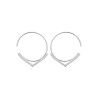 Boucles d'oreilles en argent 925 avec zircons étincelants