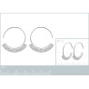 Boucles d'oreilles en argent 925 avec cristaux scintillants en demi-lune