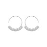 Boucles d'oreilles en argent 925 avec cristaux scintillants en demi-lune