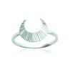 Bague en argent 925 avec design croissant texturé