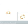 Bague en argent plaqué or avec design soleil et lune