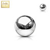 Bille piercing langue et nombril or blanc 14k - Tarawa.com