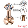 Piercing labret Anodisé titane doré - Tarawa piercing