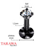 Piercing labret Anodisé titane noir - Tarawa piercing