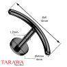 Piercing Labret Titane noir Design Minimaliste