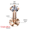 Piercing labret Anodisé titane doré - Tarawa piercing