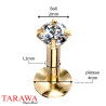 Piercing labret Anodisé titane doré - Tarawa piercing