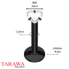Piercing acier noir pour le labret hélix ou tragus - Tarawa.com