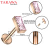 Piercing labret rectangle CZ en titane anodisé or rose