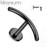Piercing Labret Titane noir Design Minimaliste