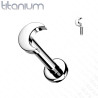 Piercing labret en titane lune