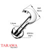 Piercing labret en titane lune