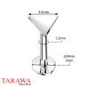Piercing labret acier cristal carré 3 mm - Tarawa piercing