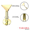 Piercing labret acier cristal carré 3 mm - Tarawa piercing