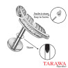 Piercing labret titane motif croix - Tarawa.com