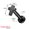 Piercing labret titane motif croix - Tarawa.com