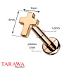 Piercing labret titane motif croix - Tarawa.com