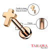 Piercing labret titane motif croix - Tarawa.com