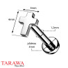 Piercing labret titane motif croix - Tarawa.com