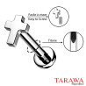 Piercing labret titane motif croix - Tarawa.com