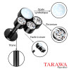 Piercing labret titane noir pate de chat opale