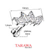 Piercing labret titane éventail 4 marquise