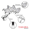 Piercing labret titane éventail 4 marquise