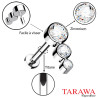 Piercing labret ligne cristaux titane - Tarawa.com