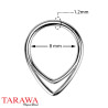 Piercing anneau en Titane en Forme de Larme