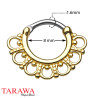 Piercing septum motif tribal en acier - Tarawa.com