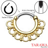 Piercing septum motif tribal en acier - Tarawa.com
